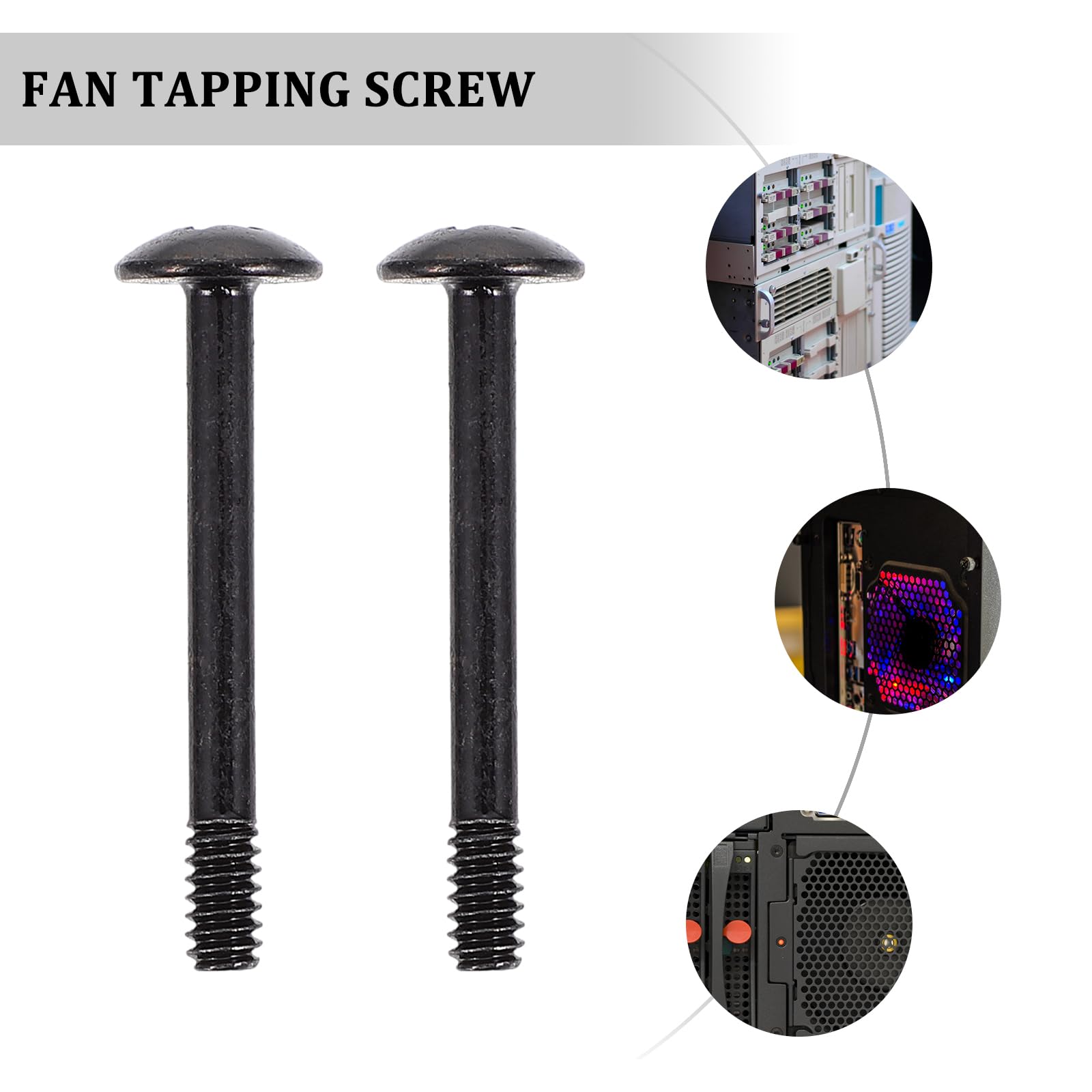 50pcs 30mm Heavy Duty Metal PC Case Fan Screws - Self-Tapping Computer Cooling Fan Mounting Screws for Optimal Airflow & PC Cooling Performance (Perfect for Gaming Rigs, Workstations & Custom PC Builds)
