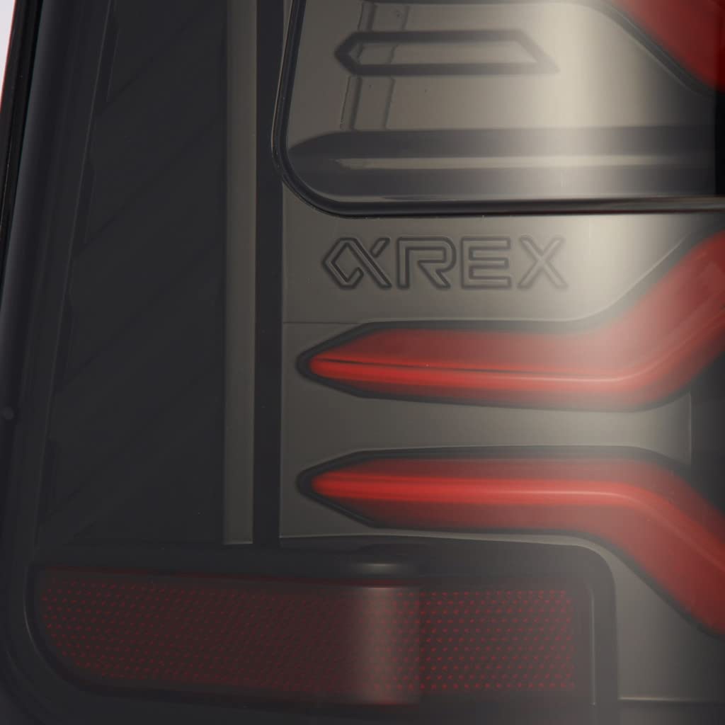 AlphaRex LUXX-Series LED Tail Lights for Ram 1500 (2019-2022) - Black-Red Smoke Lens - Upgrade Your Truck's Style & Visibility for Night Driving & Off-Road Adventures