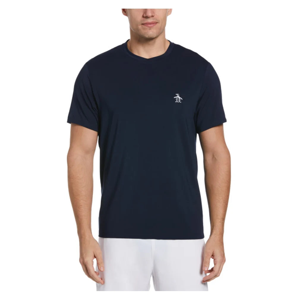 Men's Breathable Short Sleeve Tennis Shirt - Moisture Wicking Athletic Crew Neck Tee for Tennis, Golf & Casual Wear