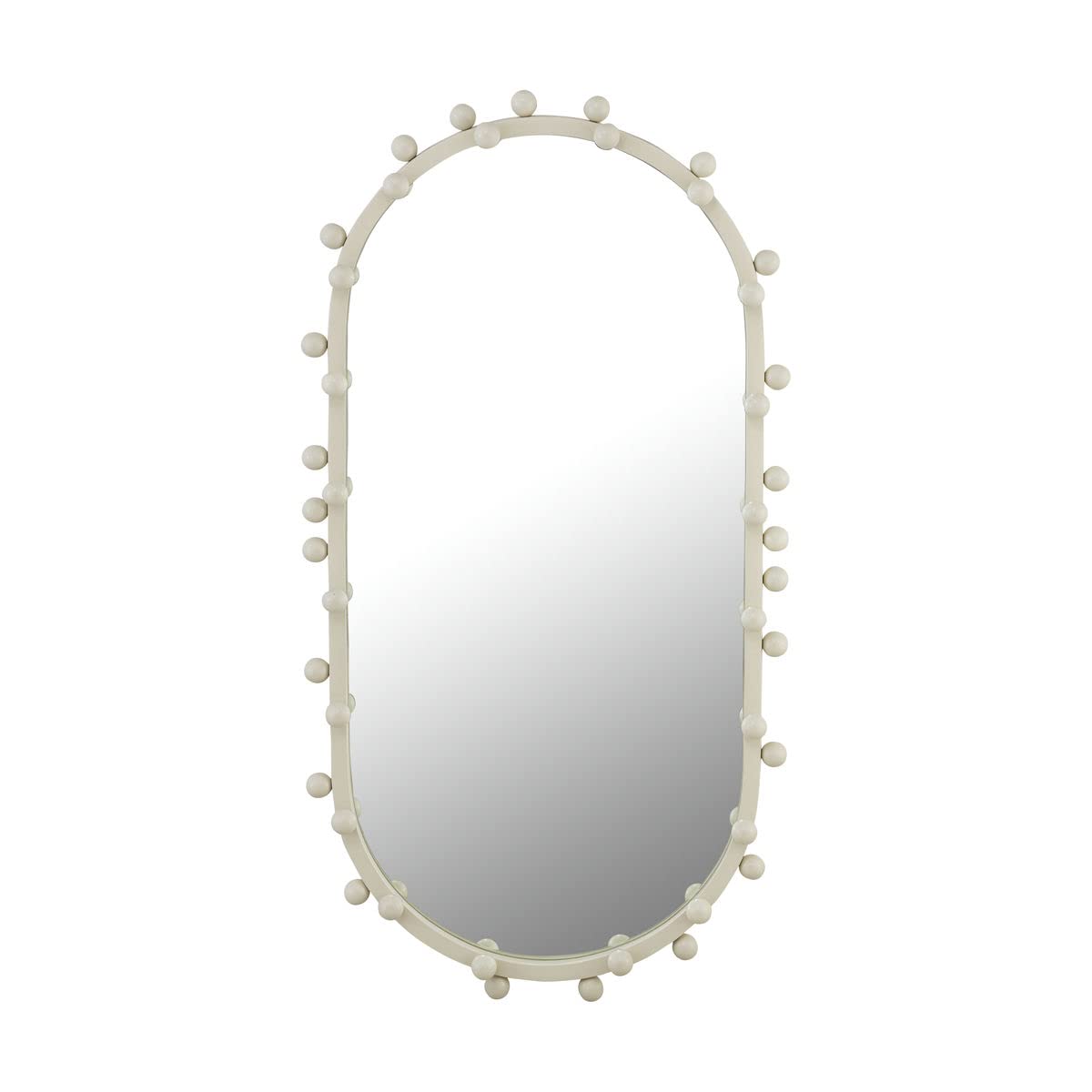 TOV Furniture Bubbles Ivory Large Oval Wall Mirror - 36