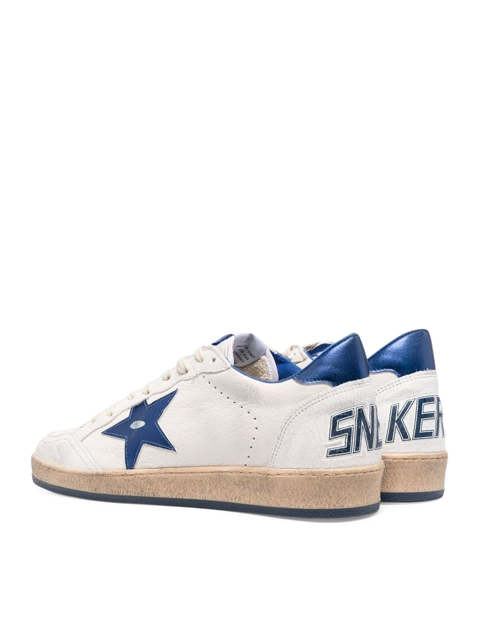 Golden Goose Deluxe Brand Ball Star Sneakers - White & Blue (Gmf00117F002198) | Fashionable Women's Casual Shoes for Everyday Wear & Street Style Outfits