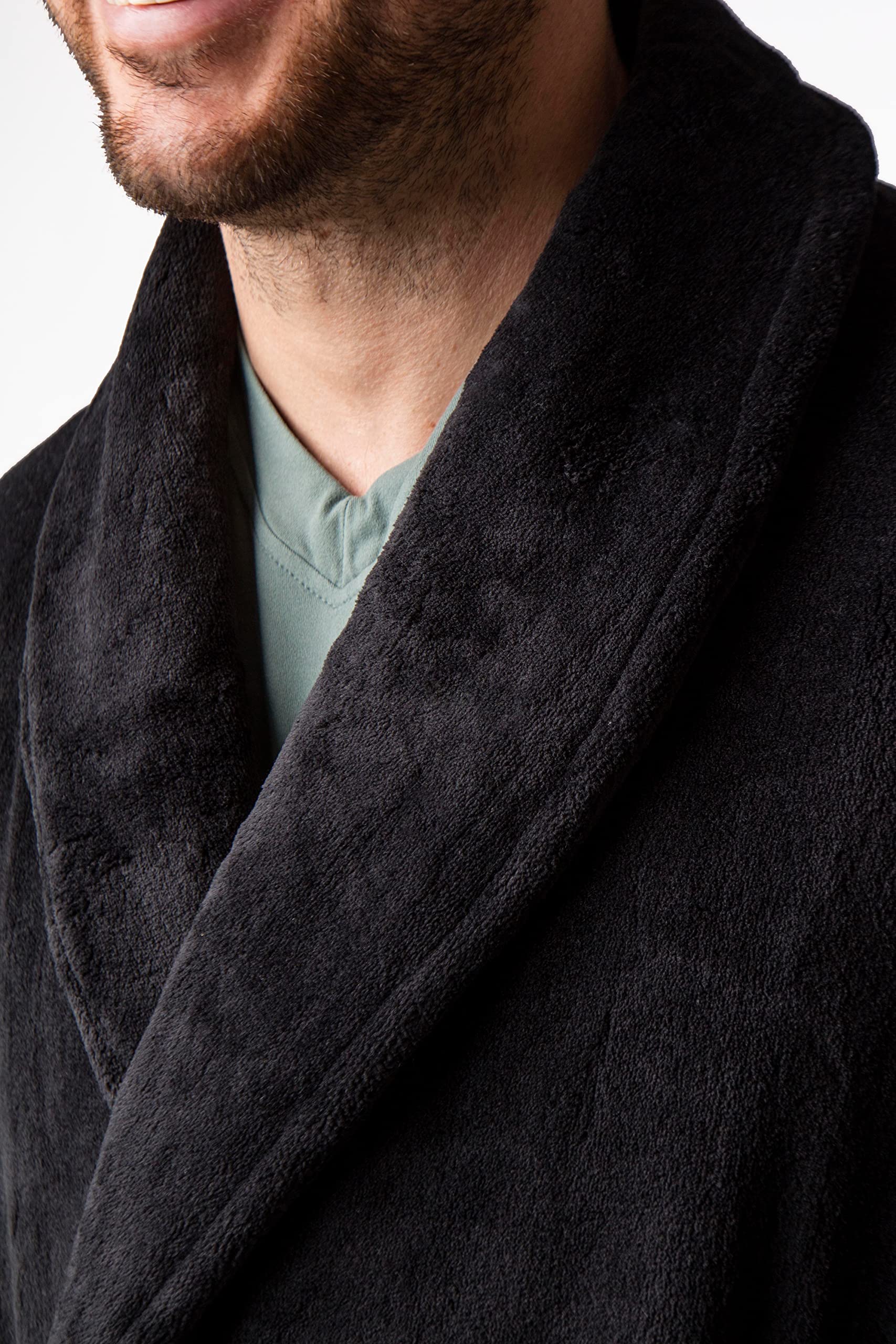 Heat Holders SockShop Men's Fleece Dressing Gown - Ultra Warm & Soft Bathrobe for Winter - Perfect for Lounging at Home & Spa Relaxation