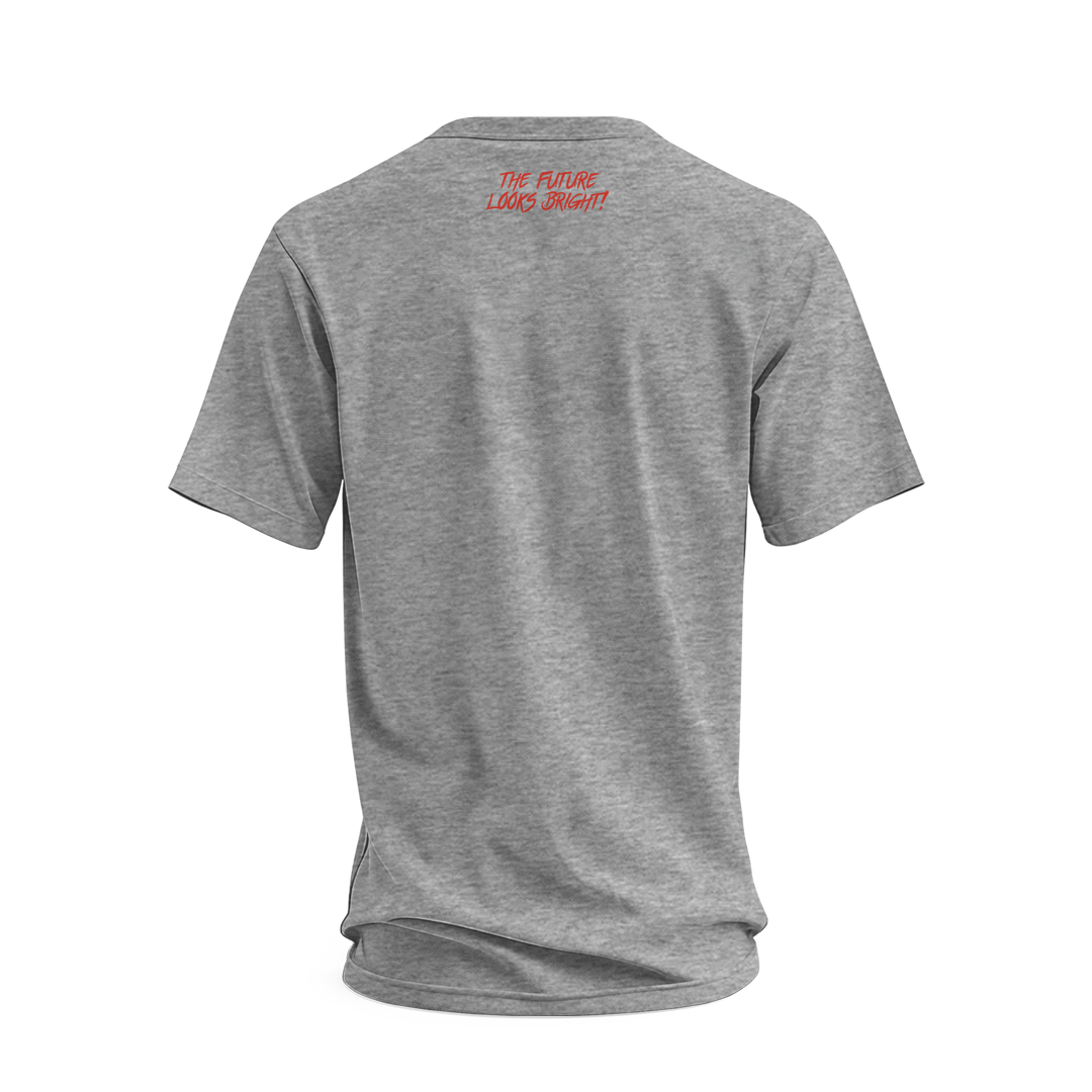 Future Looks Bright 47 Flag Grey Short Sleeve T-Shirt for Men | Comfortable Cotton Casual Tee | Perfect for Outdoor Activities, Sports & Everyday Wear