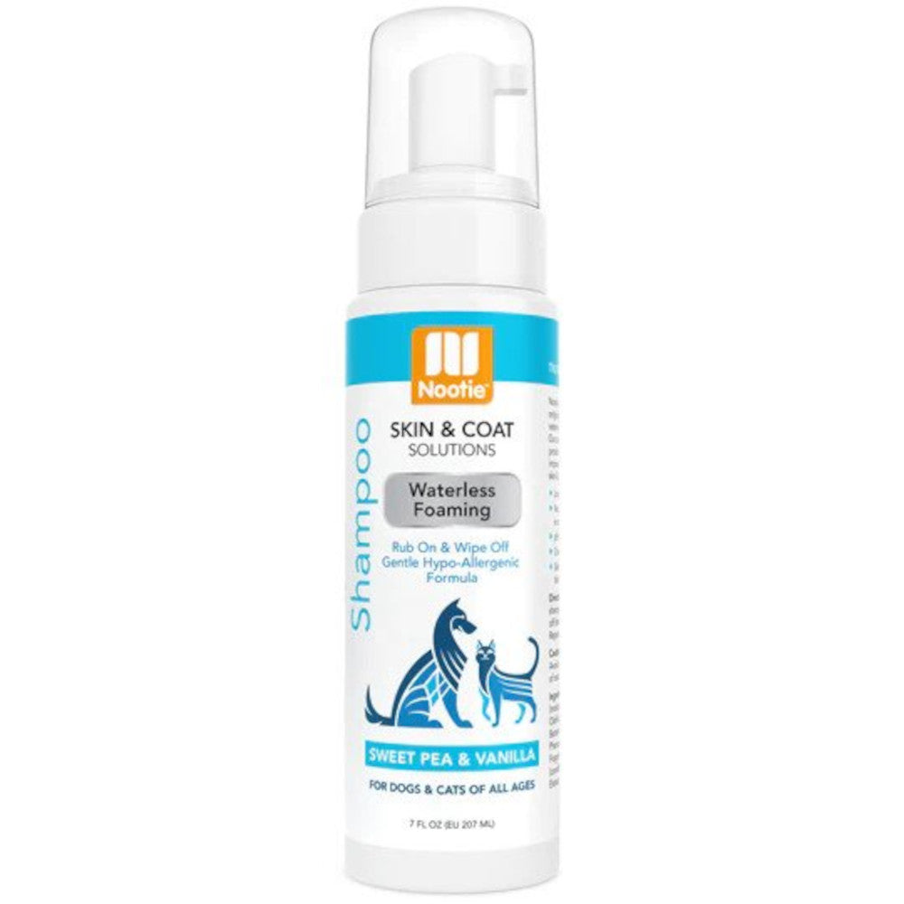 Sweet Pea Vanilla Waterless Foaming Shampoo for Dogs & Cats - Gentle No-Rinse Cleansing for Pets at Home or Travel