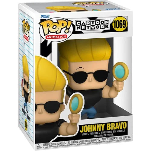 Johnny Bravo Pop! Vinyl Figure with Mirror and Comb - Funko Collectible Toy for Display, Gifts, and Cartoon Fans - Perfect for Home Decor, Office Desk, and Pop Culture Collections