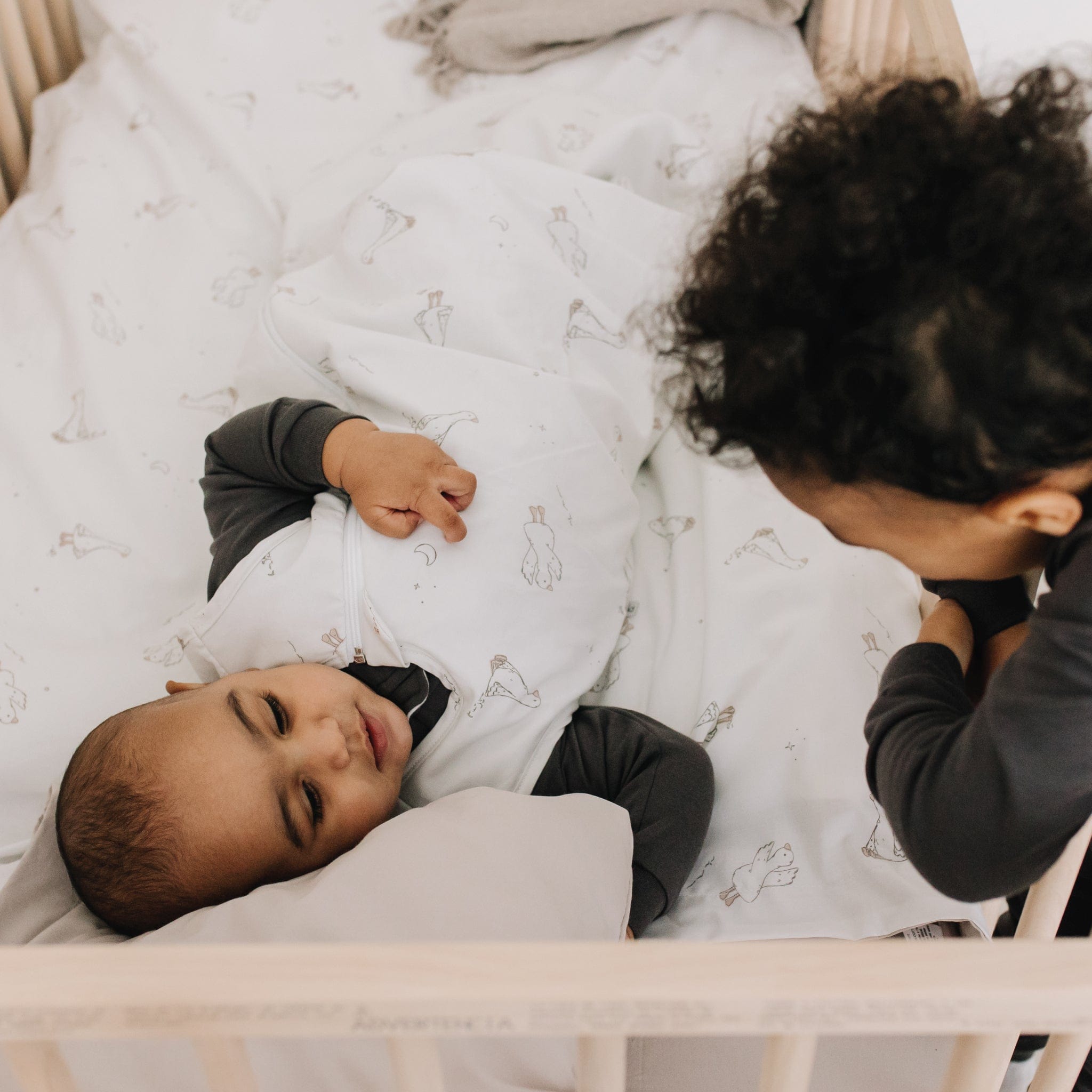 4-Piece Crib Bedding Set with Goose Design – Soft & Cozy Nursery Essentials for Baby Boys & Girls | Perfect for Cribs, Toddler Beds & Nursery Decor