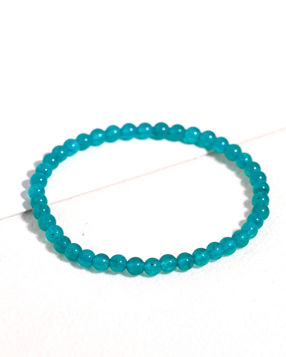Jewboo 2Pcs Genuine Semi-Precious Stone Friendship Beaded Bracelets for Women - 4mm Crystal & Gemstone Stretch Healing Bracelets - Perfect for Yoga, Meditation & Gift Giving