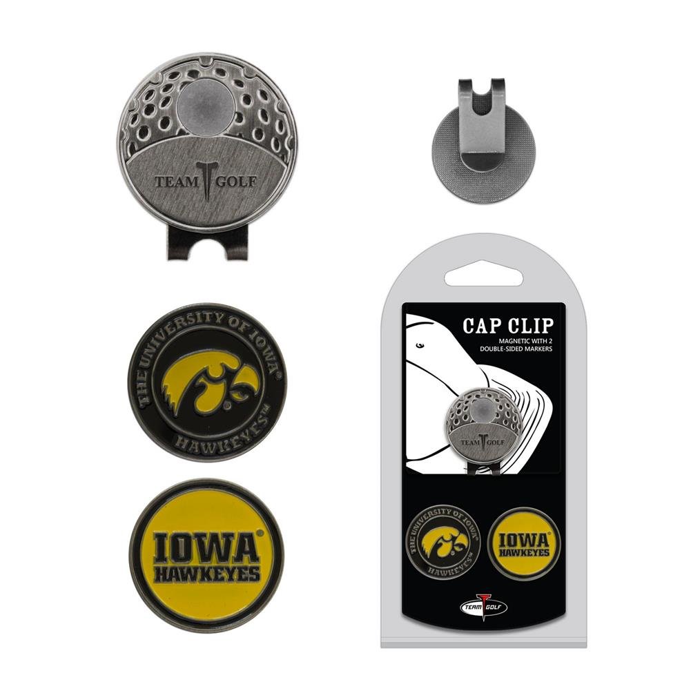 NCAA Golf Cap Clip with 2 Removable Double-Sided Magnetic Ball Markers - Team Golf Hat Accessory for Easy Attachment to Visors - Perfect for Golf Tournaments, Practice & Fan Support