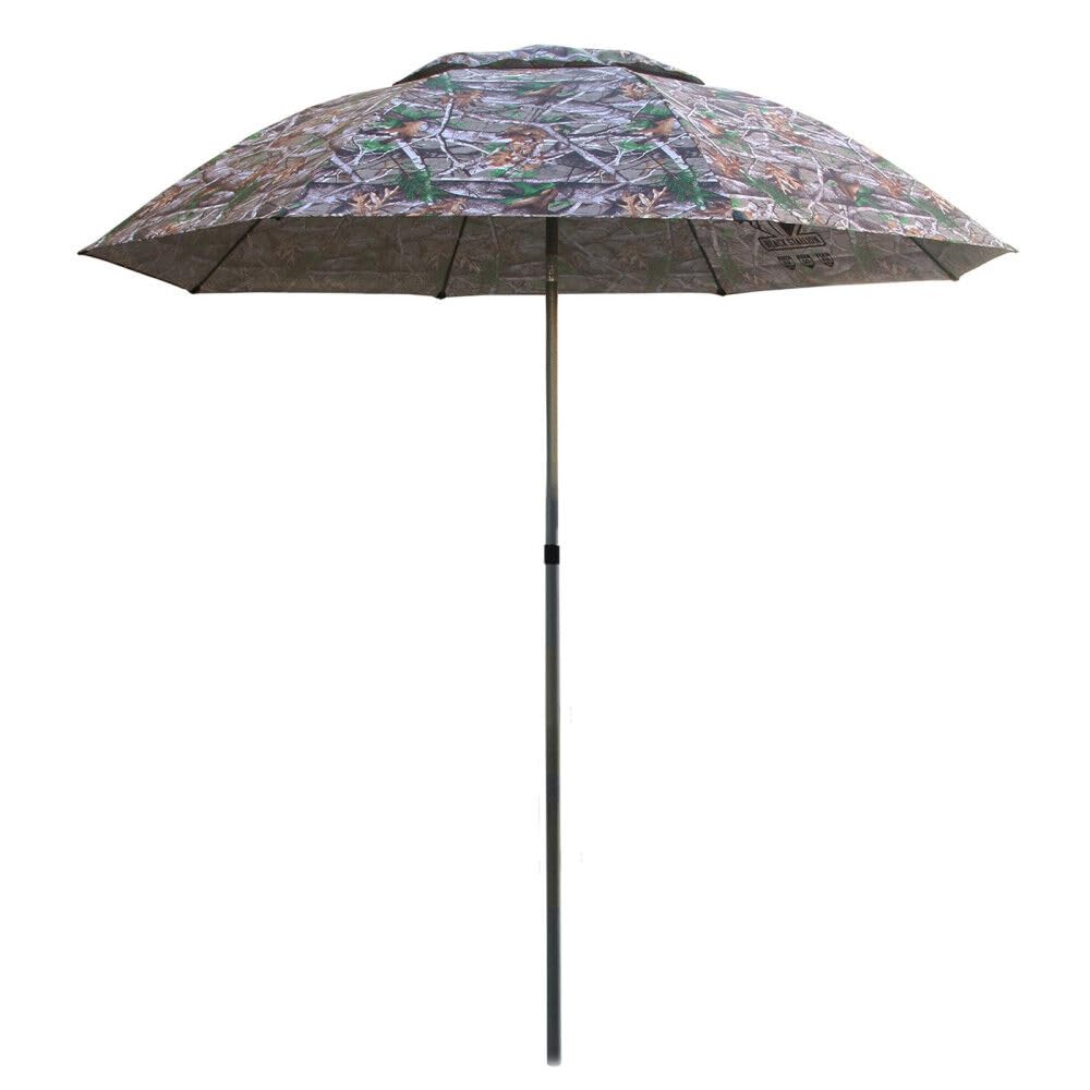 Black Stallion Industrial Umbrella 7.5 Feet Camouflage Polyester Outdoor Canopy - Perfect for Construction Sites, Backyard Patios, and Outdoor Work Areas