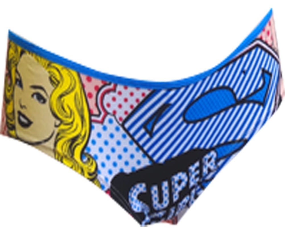 DC Comics Supergirl Pop Art Women's Brief Panties - Fun & Comfortable Underwear for Cosplay, Comic Con & Everyday Wear