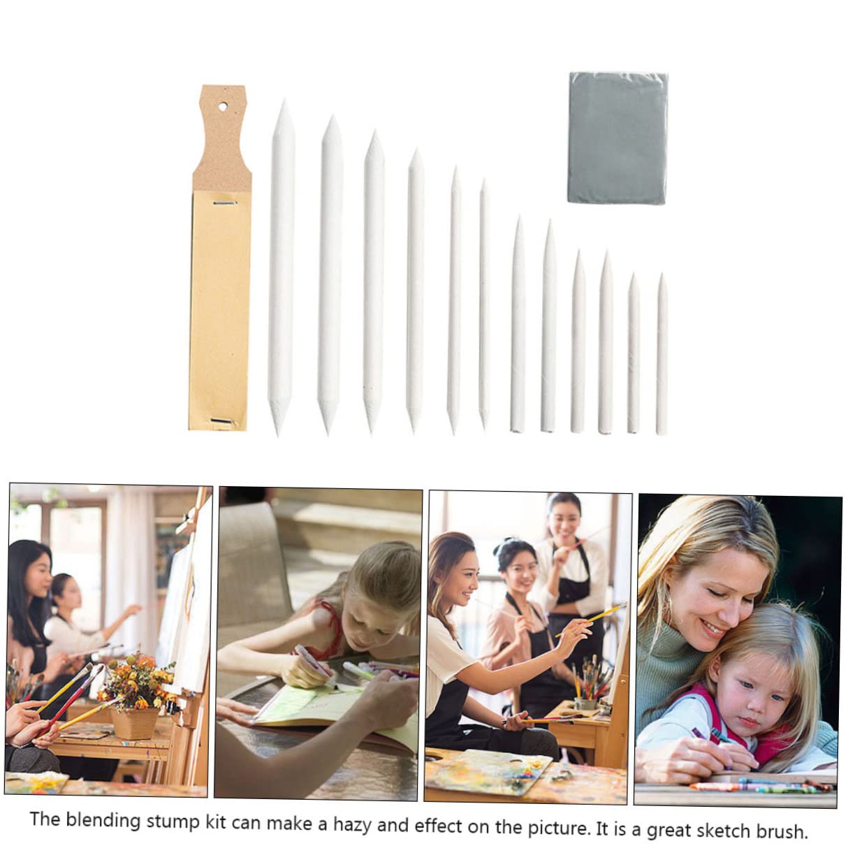 Cabilock 3-Piece Sketching Kit - Pencils, Blenders & Paper for Artists