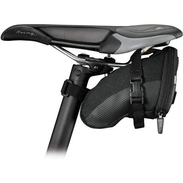 Topeak Aero Wedge Small Bike Seat Bag - Lightweight & Waterproof Cycling Accessory for Road & Mountain Bikes - Perfect for Storing Tools, Phone & Essentials on Rides