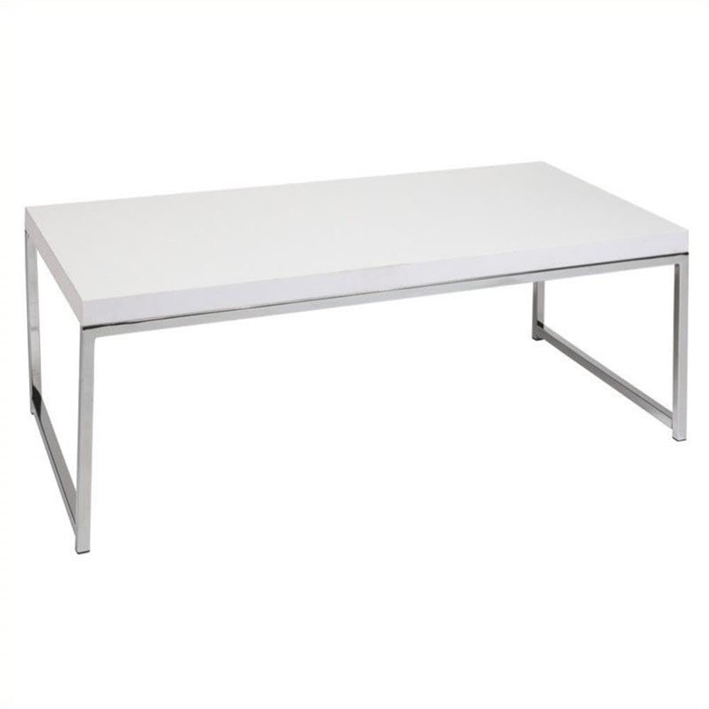 Atlin Designs White Coffee Table - Modern Living Room Furniture for Home Decor & Small Spaces