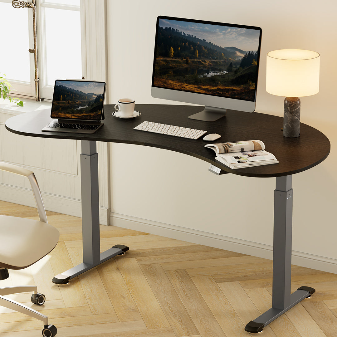 Ergonomic Cashew-Shaped Standing Desk - 70