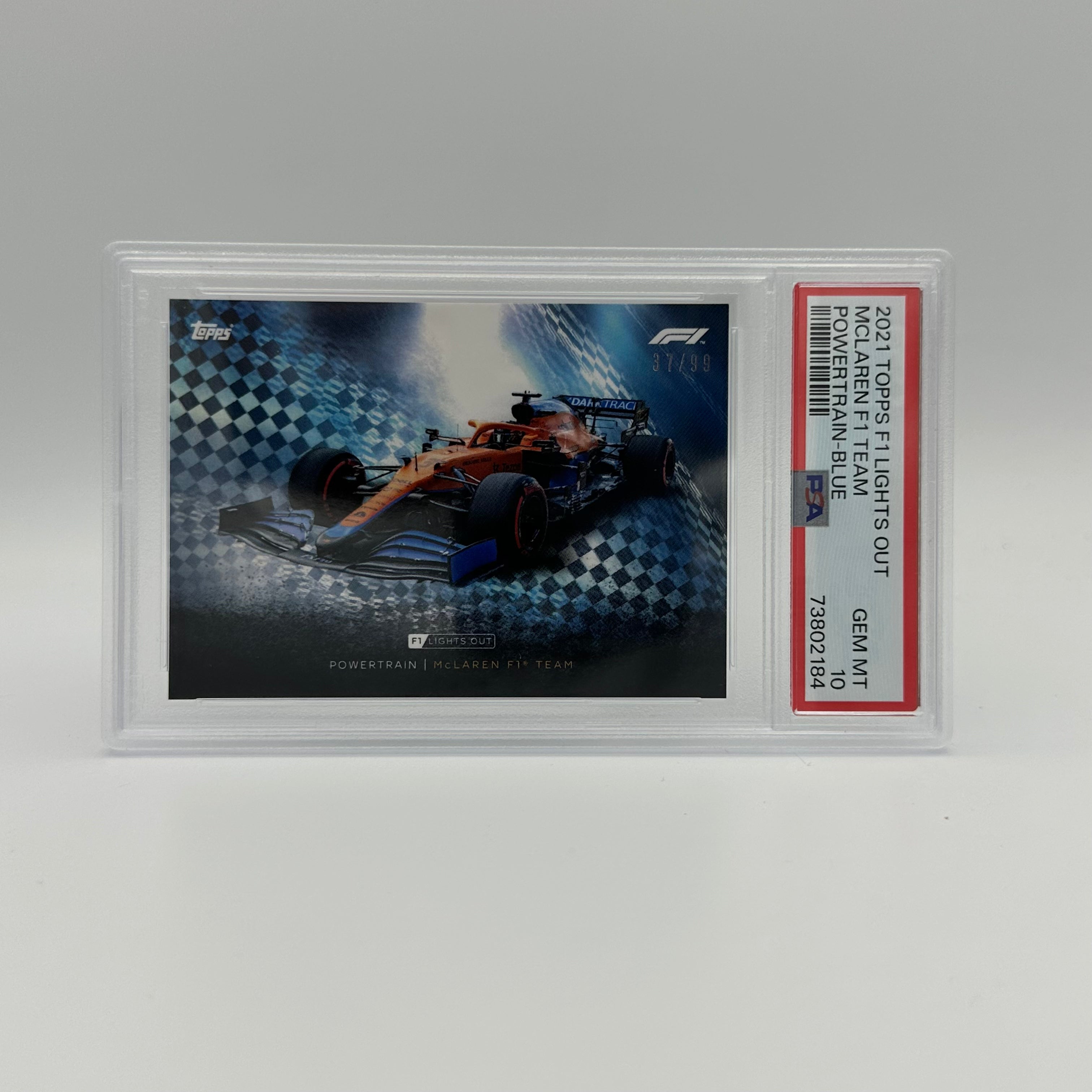 PSA 10 37/99 McLaren F1 Team Powertrain Blue - Limited Edition Racing Collectible for Display & Investment