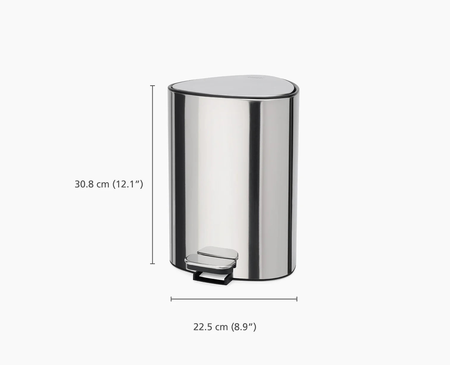 Premium 5L Stainless Steel Step Trash Can - Modern Kitchen & Office Waste Bin with Foot Pedal for Hands-Free Use