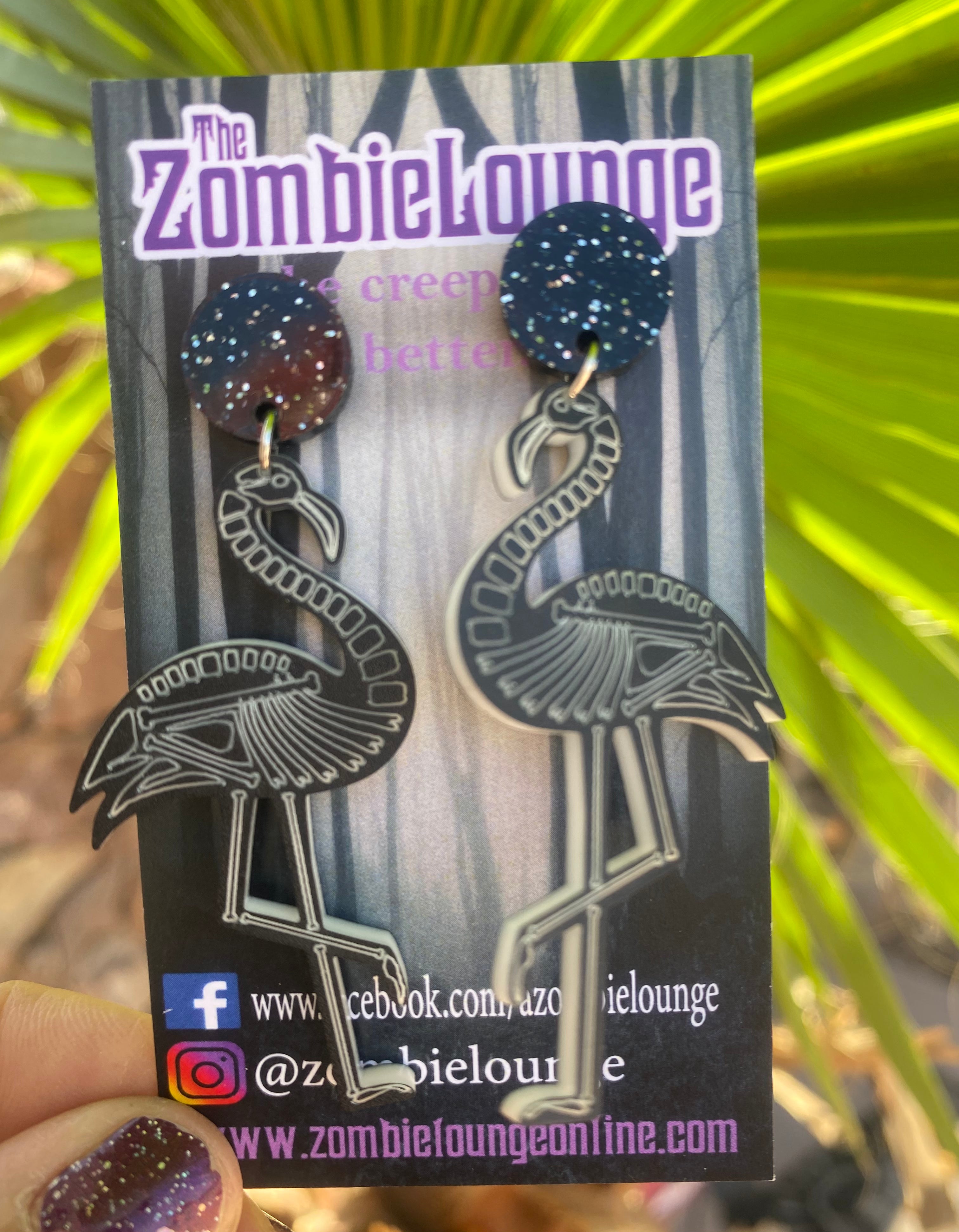 Stylish Flamingo Skeleton Earrings for Women - Gothic Boho Jewelry for Halloween, Costume Parties & Everyday Wear