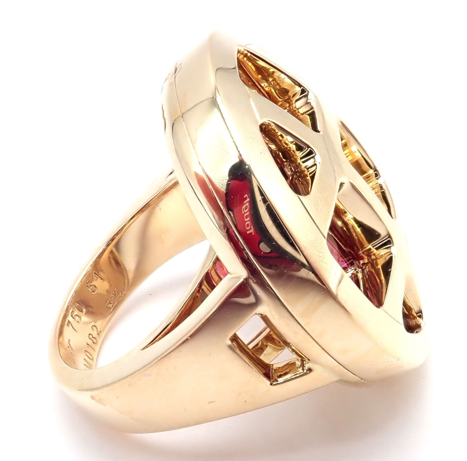 Authentic Cartier Pasha 18k Yellow Gold Ring with Amethyst, Citrine, Garnet & Tourmaline Gemstones | Luxury Jewelry for Women, Gift for Anniversary, Wedding & Special Occasions
