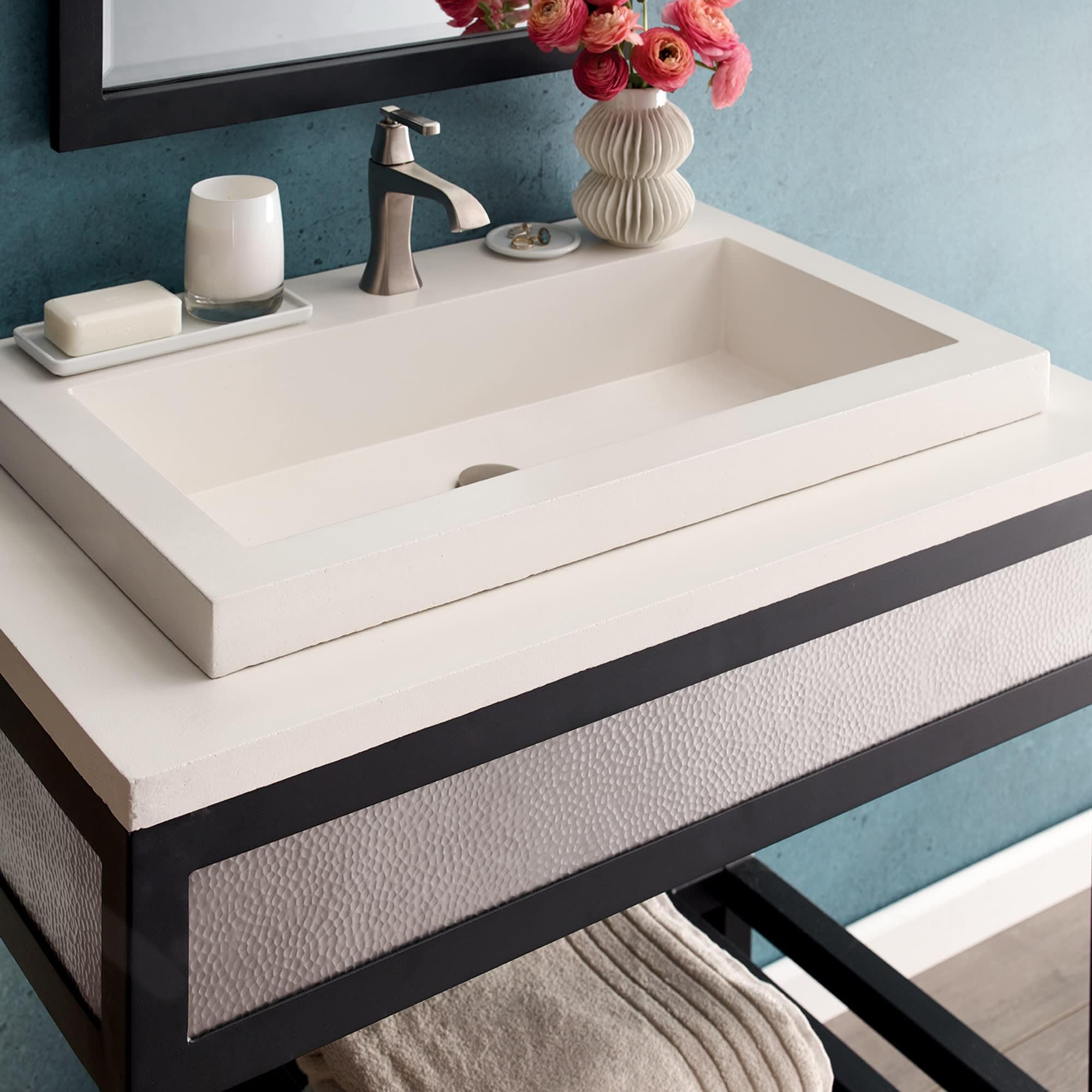 VNR365 Cuzco 36-Inch Bathroom Vanity Base in Brushed Nickel – Modern Bathroom Storage Solution for Home & Apartment Renovation