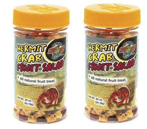 Zoo Med Hermit Crab Fruit-Salad All Natural Fruit Treat - 0.85 oz (2 Pack) - Healthy Snack for Hermit Crabs - Perfect for Feeding & Enrichment in Crab Habitats