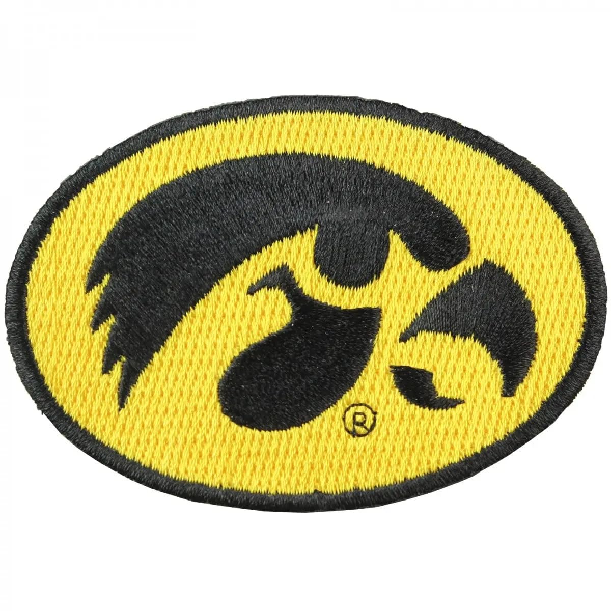 Iowa Hawkeyes Primary Round Logo Iron On Embroidered Patch - Official NCAA Team Badge for Jackets, Hats, Bags - Perfect for Fans, Gifts & DIY Crafts