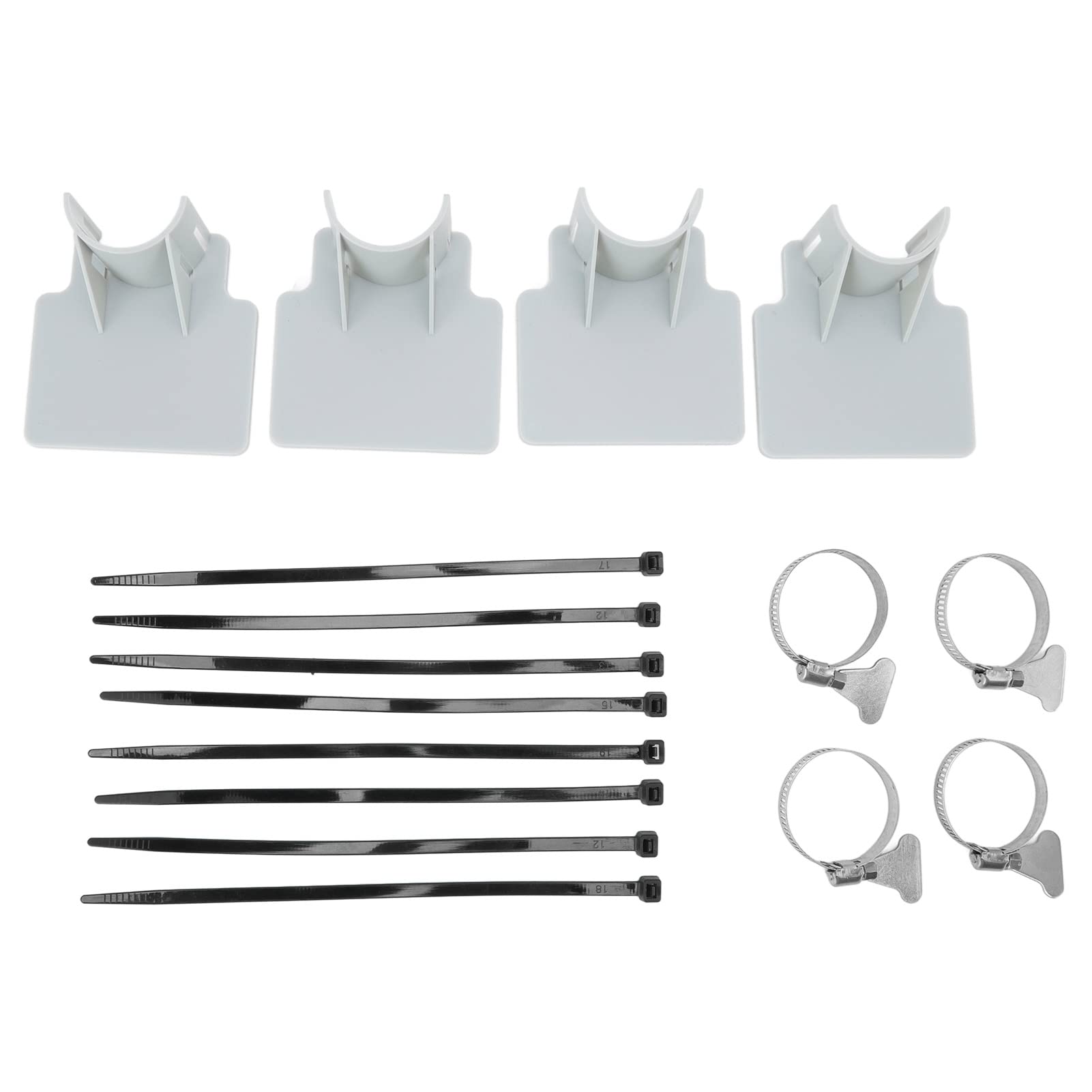 Ladieshow Heavy-Duty Above Ground Swimming Pool Hose Support Brackets - Gray High Version Pipe Holders with Cable Tie & Tape for Preventing Pipes Sagging - Ideal for Inground/Above Ground Pools, Backyard Water Systems