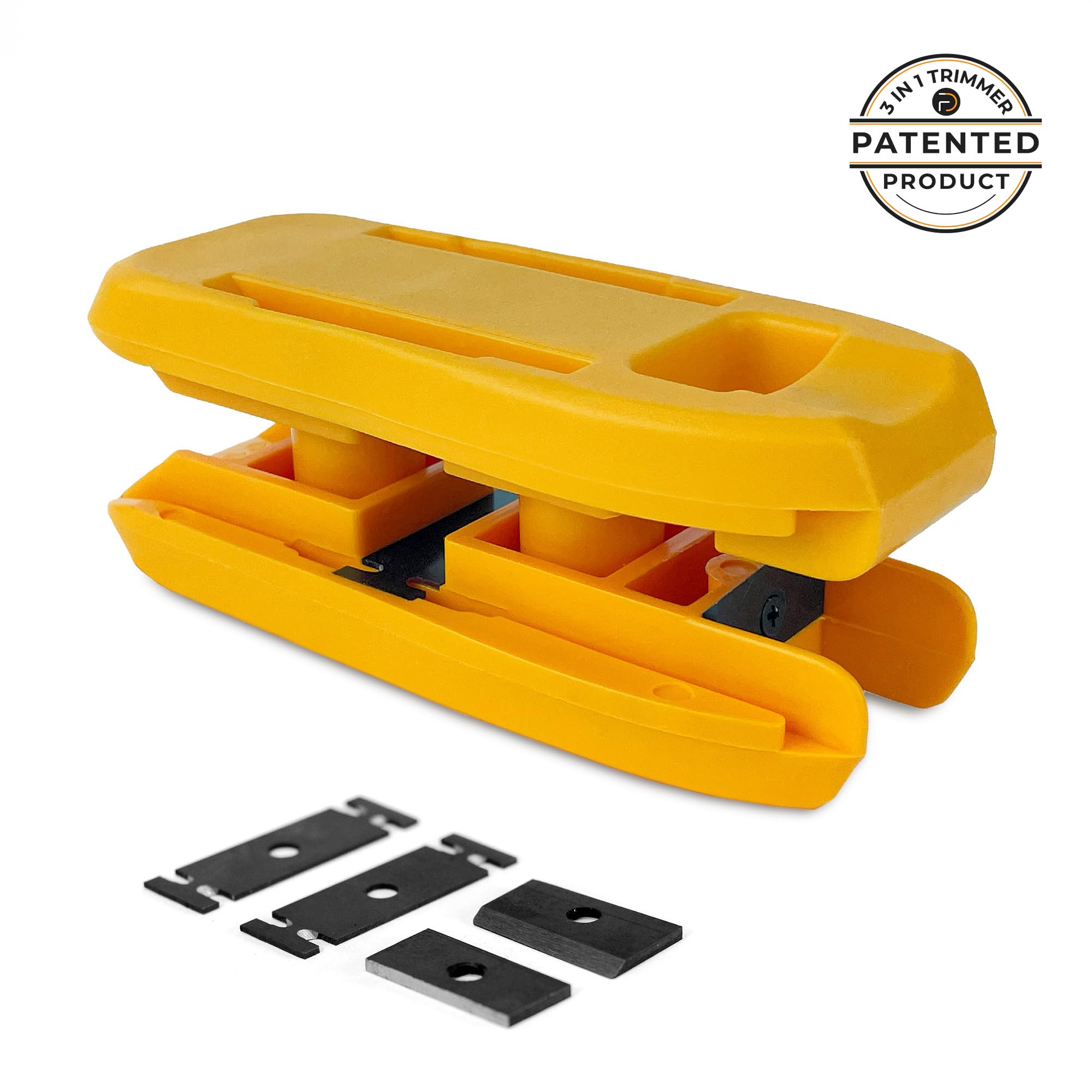 Furndiy 3-in-1 Edge Banding Trimmer with Spare Knives Set - Professional Edgebanding Cutter & Melamine Trimmer for Woodworking - Double Edge Trimming Tool for DIY Projects & Furniture Making - Made in USA - Perfect for Home Renovation & Cabinet Repair