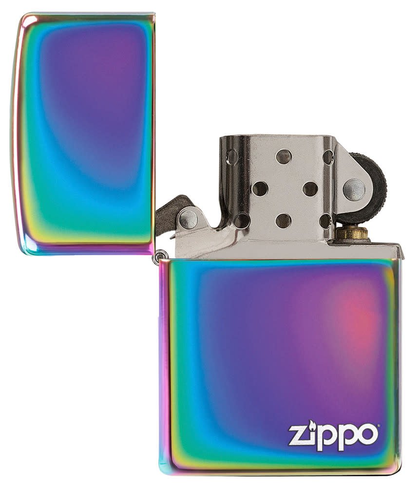 Classic Multi Color Zippo Logo Lighter - Windproof Refillable Metal Lighter for Outdoor Camping, Hiking & Everyday Carry (ECDC)