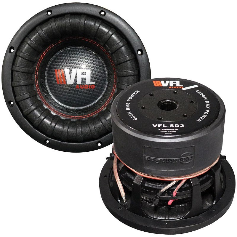 American Bass VFL8D2 800W 8 Inch Dual 2 Ohm Competition Series Car Subwoofer - High-Performance Bass for Car Audio & Sound Systems | Perfect for Competitions, Concerts & Bass Enthusiasts