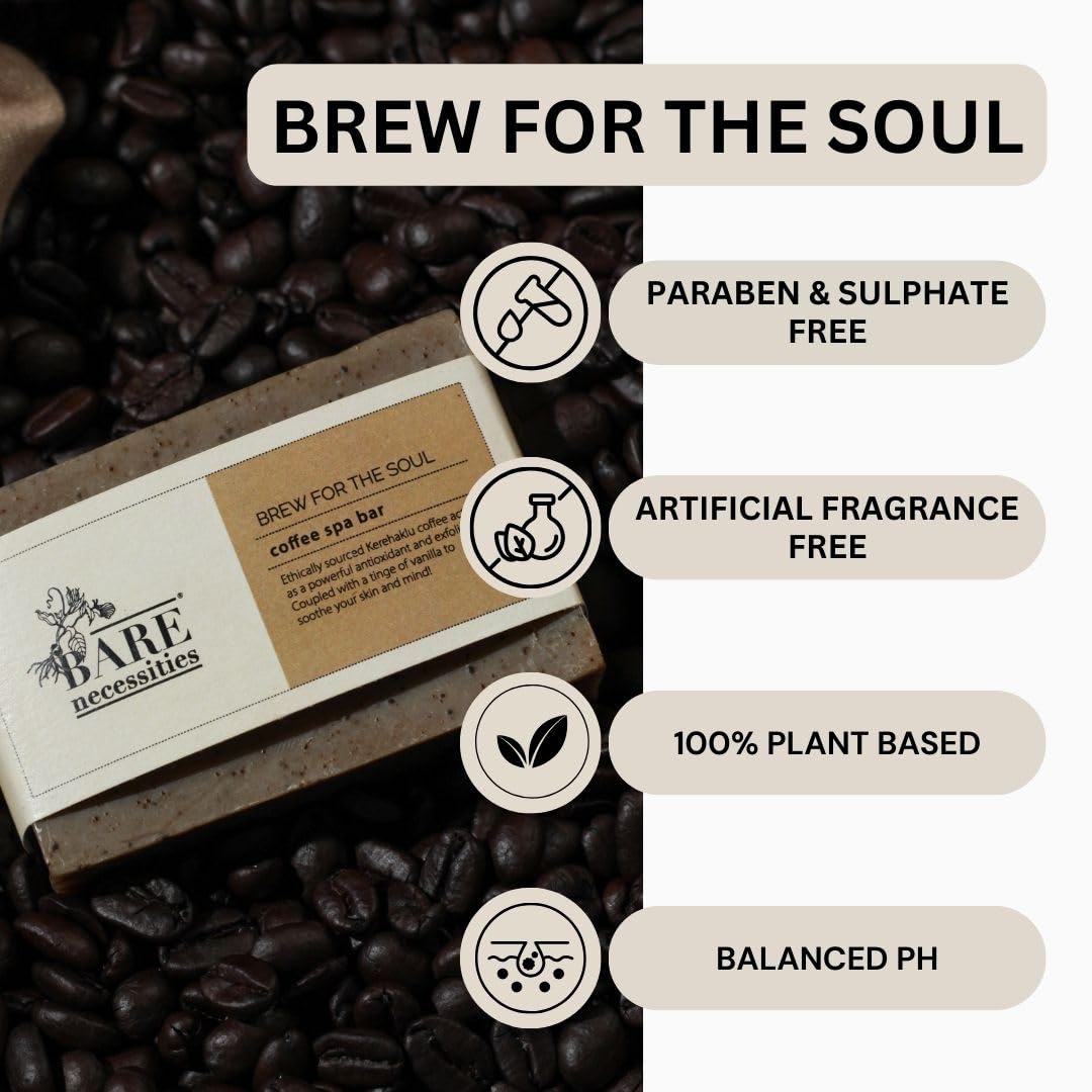 Caffeine Body Soap Bar for Men - Exfoliating, Moisturizing & Tan Removal | Handmade Natural Coffee Soap | Premium Men's Body Wash (75g) - Perfect for Shower, Gym & Travel