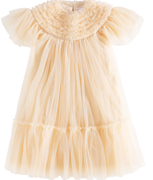 CERA UNA VOLTA Carla Dress for Girls (2-12 Years) - Elegant Floral Party Dress for Special Occasions & Photoshoots