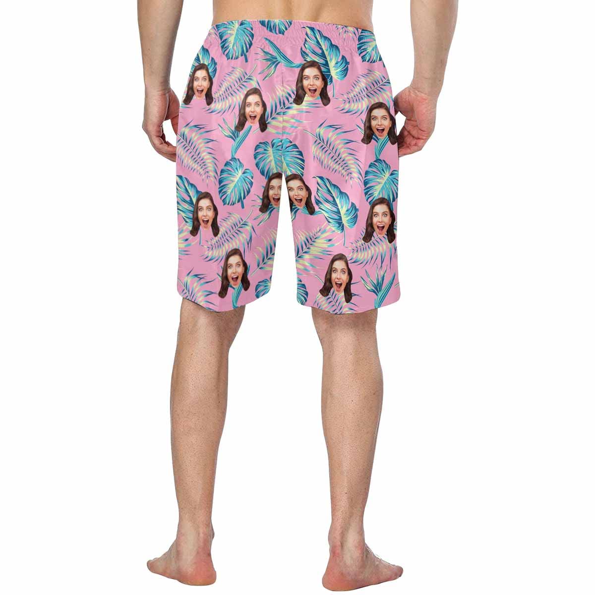 Custom Quick Dry Swim Trunks for Men - Personalized Face Design | Perfect for Beach, Pool, and Summer Vacation