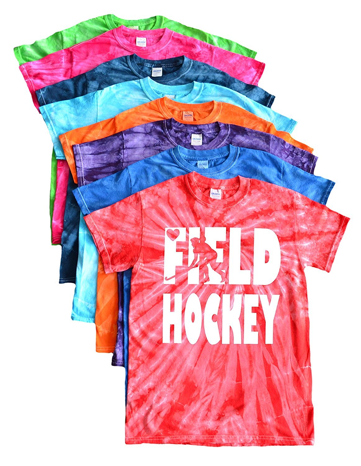 Field Hockey Tie Dye T-Shirt with Stacked Logo - Perfect for Practice, Games, and Team Spirit Events