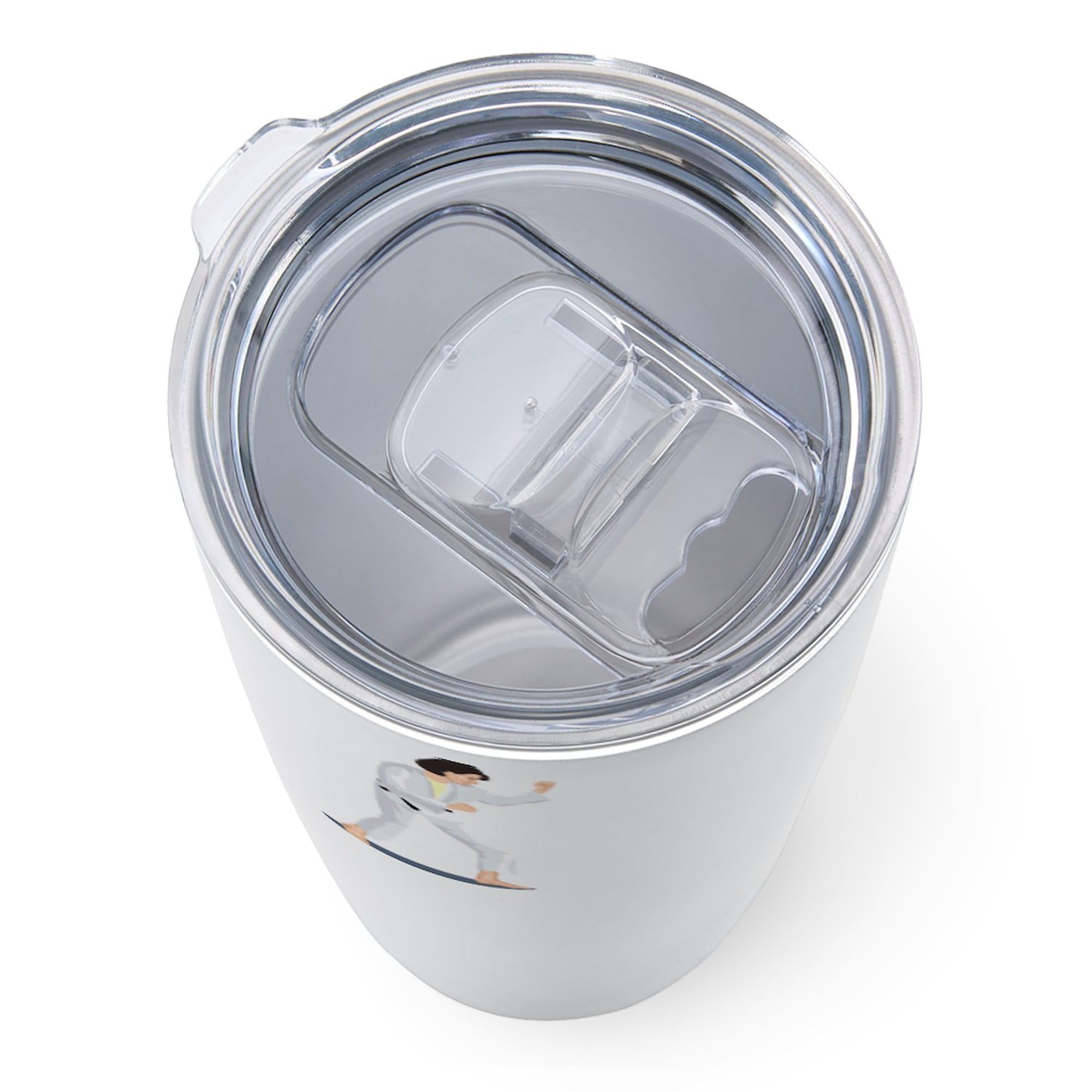 Karate Themed 20 oz Stainless Steel Travel Mug - Insulated Coffee Tumbler for Hot & Cold Drinks - Perfect for Gym, Work & Outdoor Activities