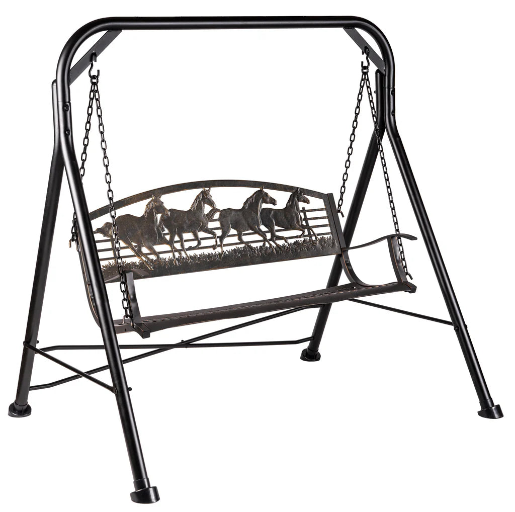 Outdoor Running Horse Swing for Kids - Durable Plastic Playground Swing Set for Backyard, Park & Playground - Perfect for Outdoor Fun & Exercise