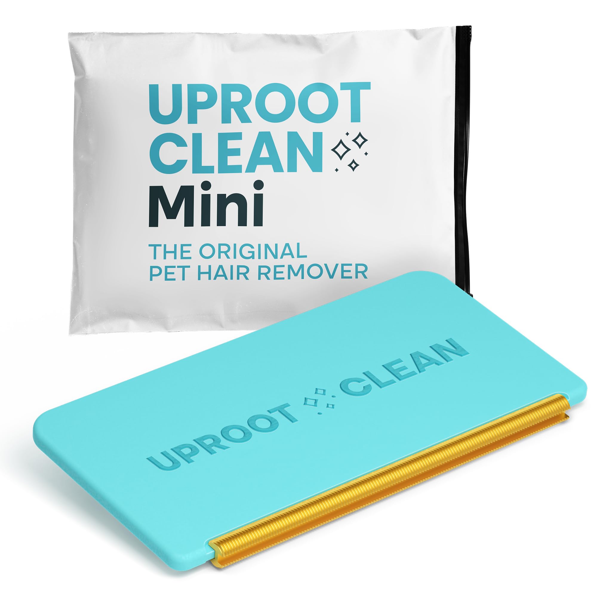 Uproot Cleaner Mini Pet Hair Remover Tool - Portable Dog & Cat Fur Remover for Car Upholstery, Furniture, Clothes, Pet Beds & Tight Spaces - Perfect for Home, Office & Travel Use - by The Creators of Uproot Cleaner Pro