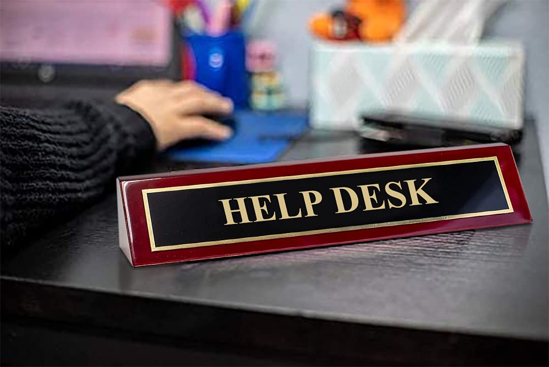 Rosewood Engraved Desk Name Plate 2