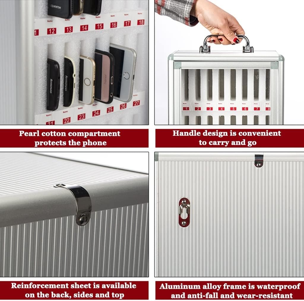 Lockable Phone Storage Cabinet for Office & Classroom - 60-Slot Mobile Phone Organizer with Secure Key Lock | Ideal for Schools, Meetings & Workspaces