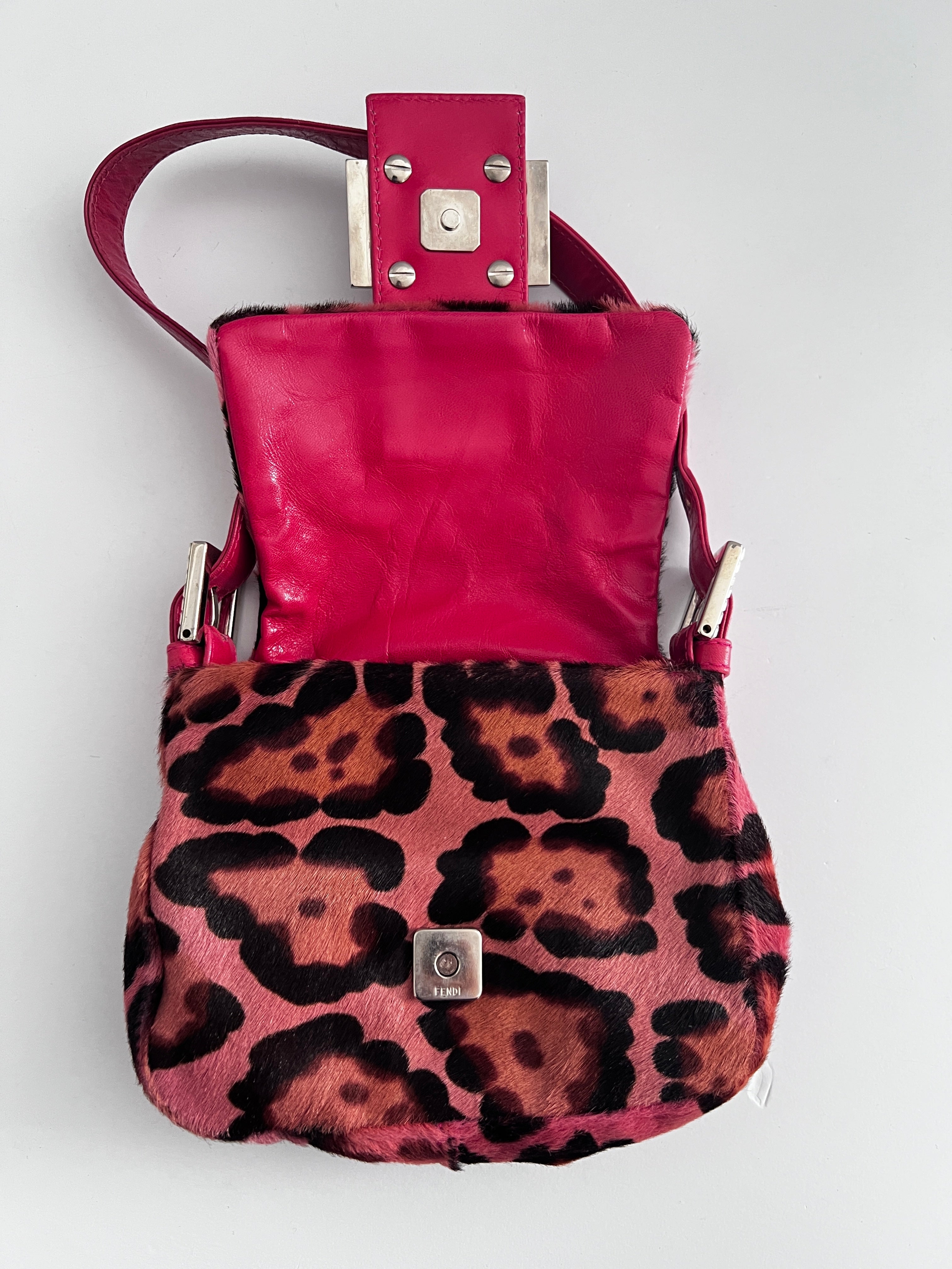 Fendi Cheetah Print Pony Hair Mini Crossbody Bag for Women - Stylish Luxury Purse for Parties, Night Out & Special Occasions