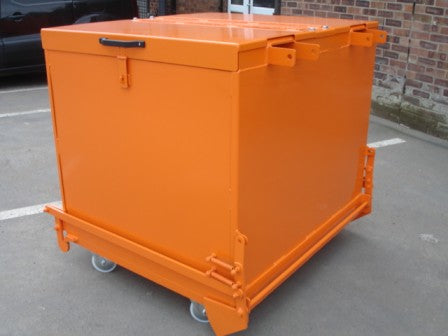Heavy Duty Drop Bottom Skip for Forklift - Durable Industrial Container for Waste Disposal & Material Handling - Perfect for Construction Sites, Warehouses & Recycling Facilities