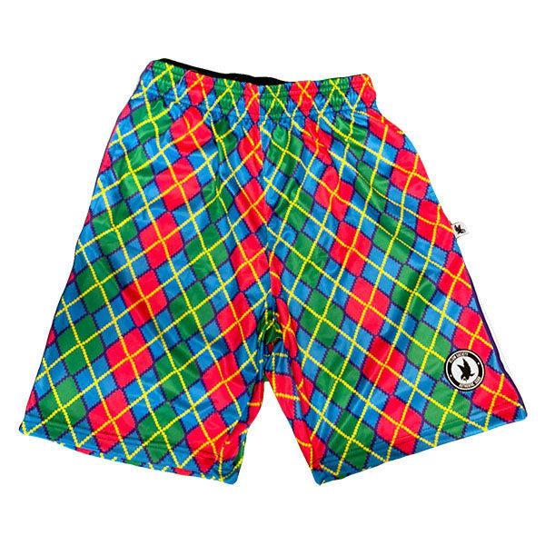 Boys Pink & Green Pixel Argyle Shorts - Stylish Casual & School Wear for Kids - Perfect for Playdates, School, and Everyday Outfits