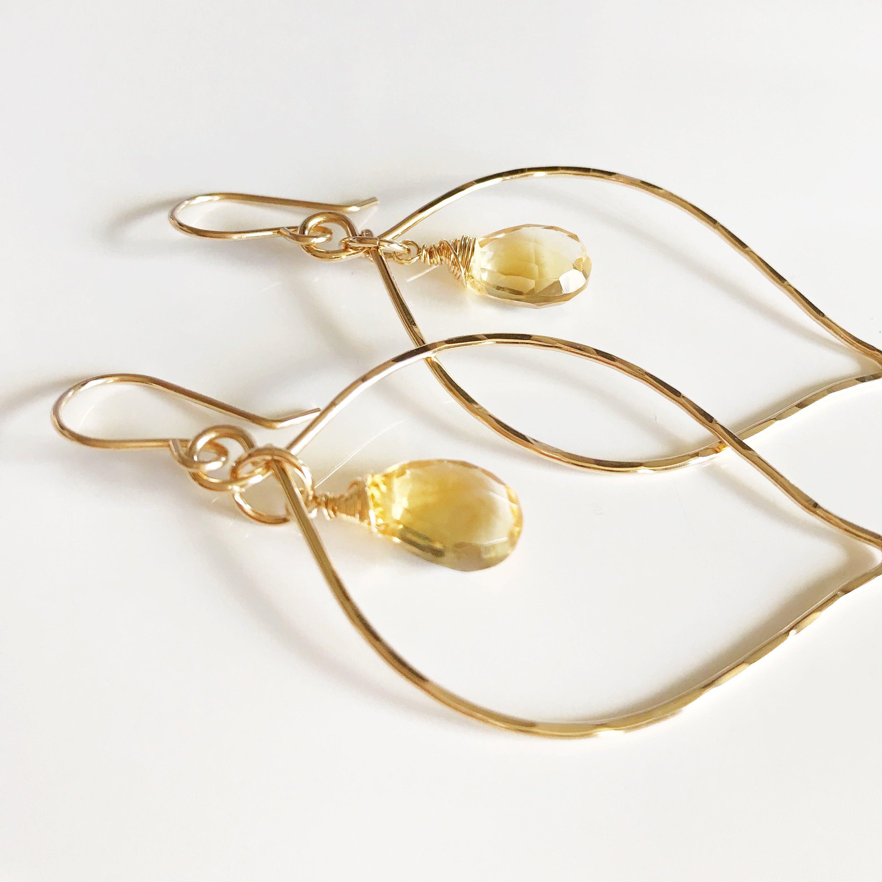 DOREE Citrine Stud Earrings (E446) - Elegant Gemstone Jewelry for Women, Perfect for Parties & Special Occasions