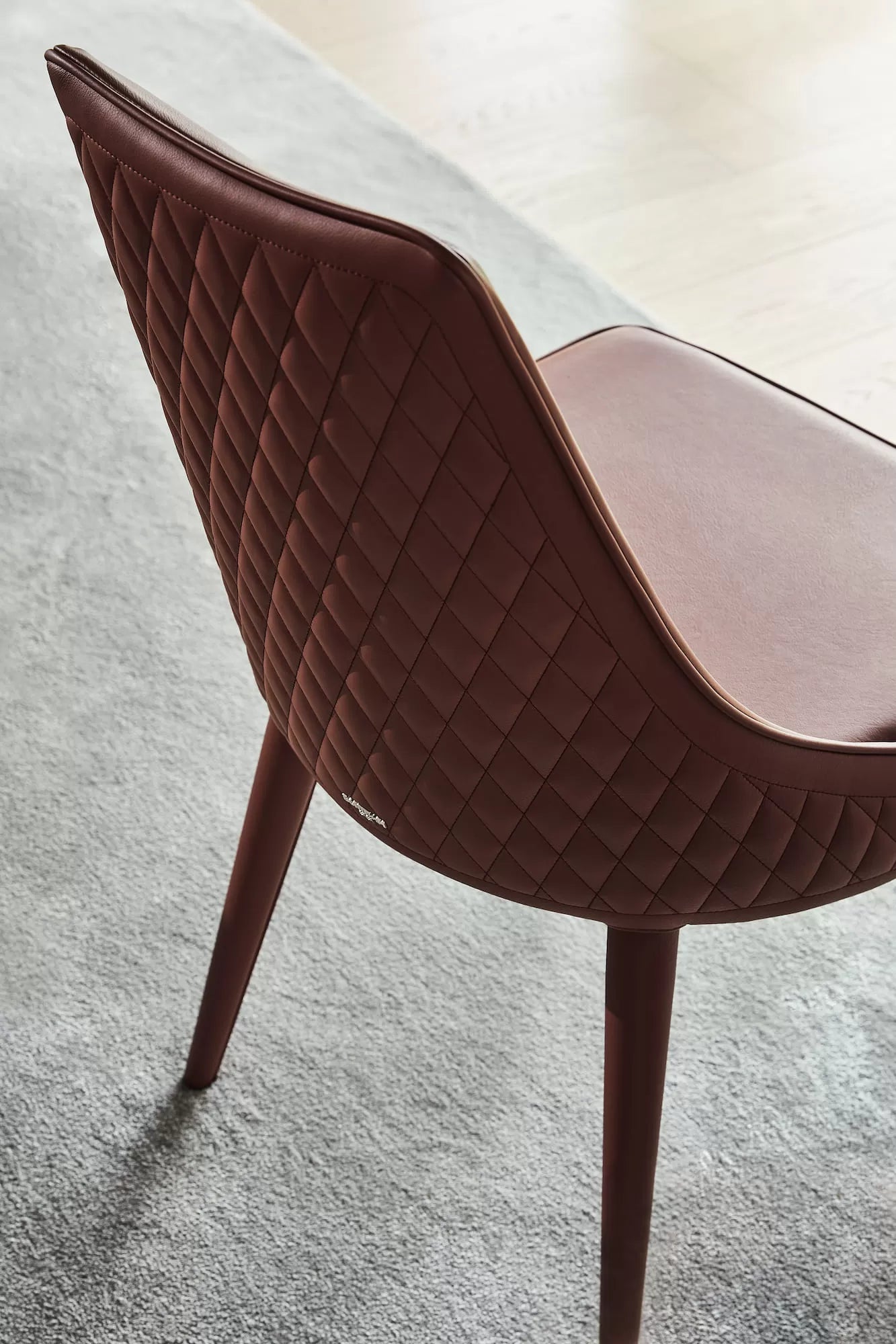 Bontempi Clara Chair - Modern Accent Chair for Living Room, Bedroom & Office - Stylish Upholstered Armchair with Wooden Legs - Perfect for Home Decor & Relaxation
