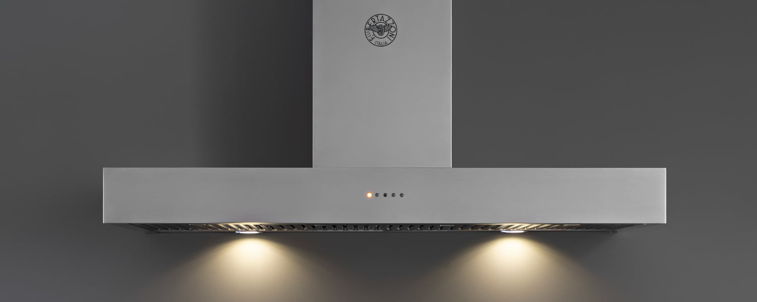 Bertazzoni K48CONX14 48-Inch Stainless Steel Wall Mount Range Hood - 600 CFM Powerful Ventilation for Kitchen | Perfect for Modern Home Cooking & Smoke Removal