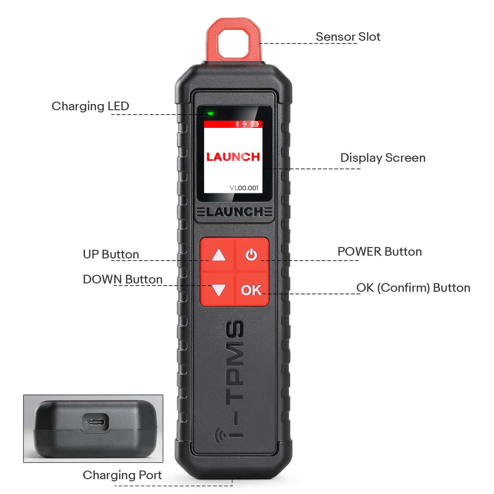 2025 Launch X431 i TPMS Tire Pressure Detector - Upgraded Version of TSGUN | Compatible with Launch X431 V, V+, PRO3S+, Pro3, Pro5 & PAD V | Professional Vehicle Tire Pressure Monitoring System for Mechanics & DIY Car Maintenance