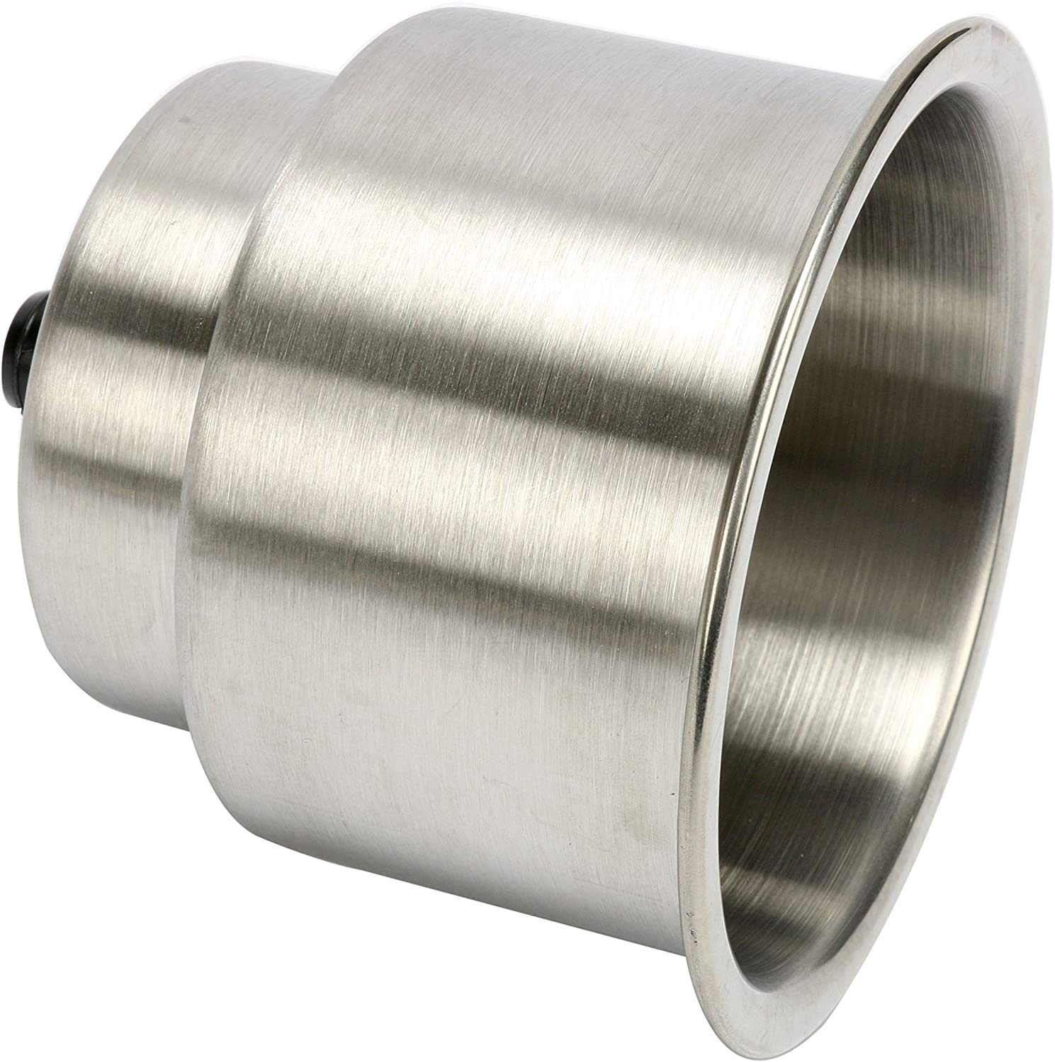 ISURE MARINE 4-Pack Stainless Steel Self-Draining Cup Holder for Boats, RVs, Campers - Recessed Drink Holder with Drain Hole for Marine Use | Perfect for Fishing, Sailing, and Outdoor Adventures