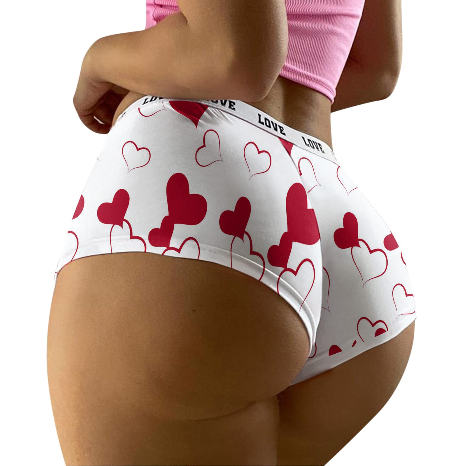 Temptation Pieces 1 Women's Sexy Printed Lingerie Panties - Low Waist Thong Underwear Pack for Plus Size (Hot Pink, XL) | Perfect for Valentine's Day, Date Night & Boudoir Photography