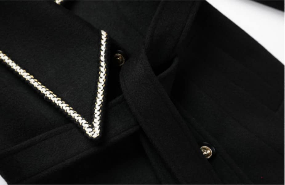 Women's Long Wool Trench Coat - Winter Double Breasted Warm Jacket for Cold Weather | Perfect for Office, Travel & Outdoor Activities