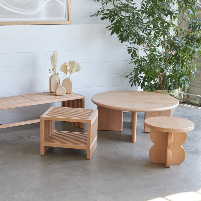 Eco-Friendly Zero Waste Coffee Table - Sustainable Wooden Living Room Furniture for Small Spaces | Perfect for Apartments, Eco-Conscious Homes & Minimalist Decor