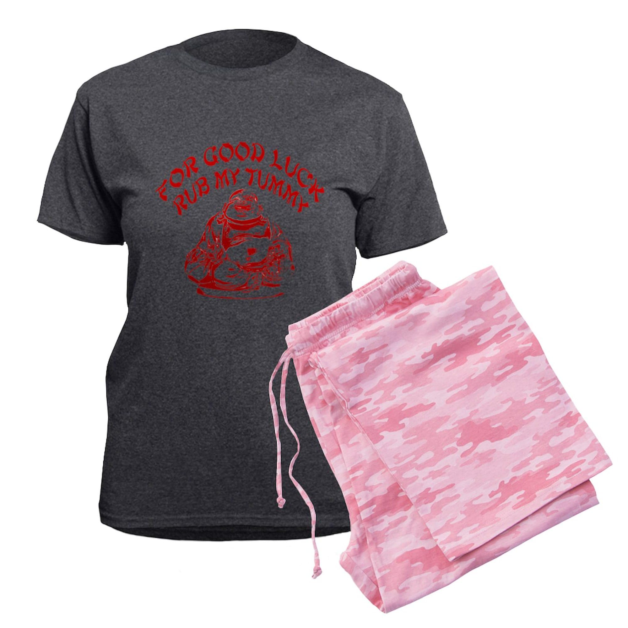 Good Luck Buddha Women's Charcoal Pajama Set - Comfortable Sleepwear for Yoga, Meditation & Relaxation - Soft Lounge Pajamas for Women